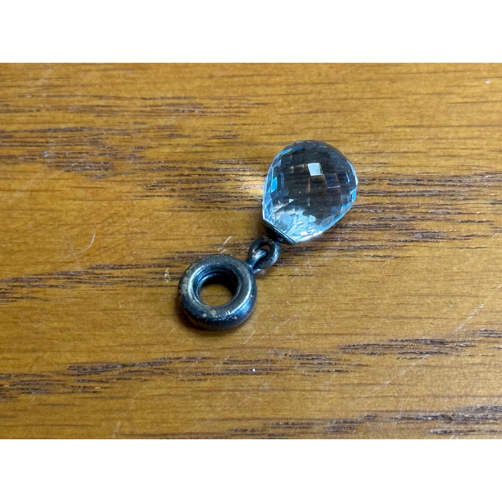 Authentic Pandora Ice Blue Fascinating Beauty Dangle Charm 791602CLB P-237